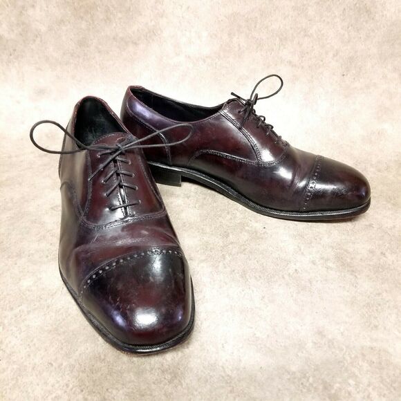 Florsheim Mens Lexington D17067-05 Size 11 D Red Brown Lace Up Cap Toe Oxford Dr main image 6